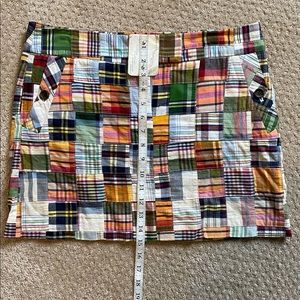 J Crew Madras Patchwork Plaid Mini Skirt sz 6